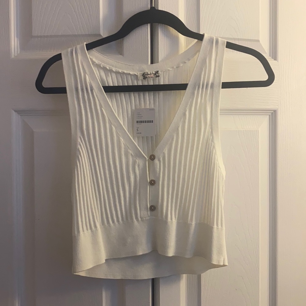 Free people white tank top